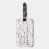 水彩スタイルパロツ|モノグラム ラゲッジタグ (裏面縦)