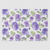 水彩スタイルパープルパンジー型の花 薄葉紙 (正面)
