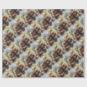 水彩スタイルビーバーカップル動物パターンアート ラッピングペーパー (フラット)