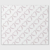 水彩スタイルフラワーピンクリースフローラ ラッピングペーパー (フラット)