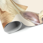 水彩スタイルフランスのブルドッグかわいいアニマルアート ラッピングペーパー (ロールコーナー)