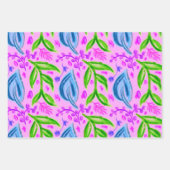 水彩スタイルフローラ包装シート ラッピングペーパーシート (正面2)