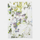 水彩スタイルロマンチックな花フローラデザイン キッチンタオル (縦)
