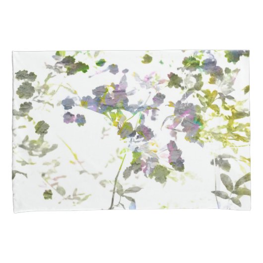 水彩スタイルロマンチックフラワーフローラデザイン 枕カバー (正面右)