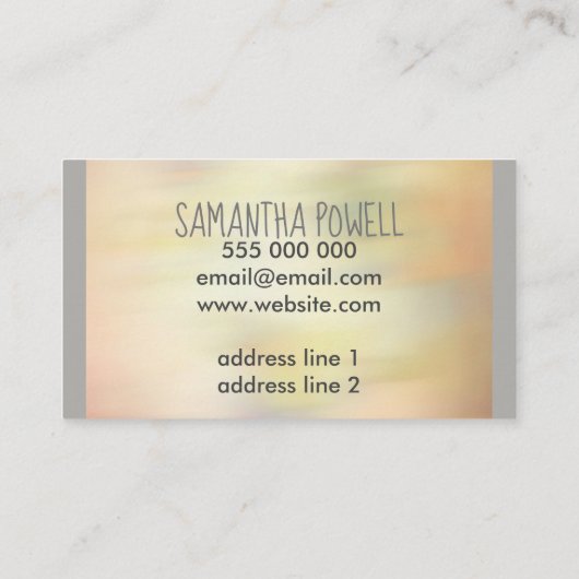 水彩スタイル名刺カスタム両面 名刺 (裏面)