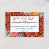 水彩スタイル糸編み物クロシェ製ホームズパン 名刺 (裏面)