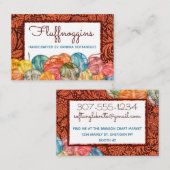 水彩スタイル糸編み物クロシェ製ホームズパン 名刺 (正面/裏面)