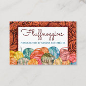 水彩スタイル糸編み物クロシェ製ホームズパン 名刺 (正面)