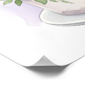 水彩スタイル結婚ズケーキアートプリント ポスター (角)