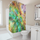 水彩スターバスト絞り染め シャワーカーテン (インサイチュ)