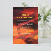 水彩スターバーバルミツワーパーティーカード 招待状 (スタンド正面)