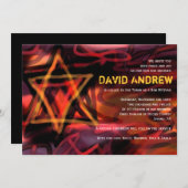 水彩スターバーバルミツワー招待状 招待状 (正面/裏面)