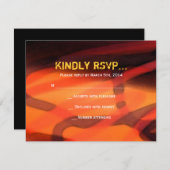 水彩スターバーバルミツワー返信カード 出欠カード (正面/裏面)