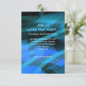 水彩スターバーバルミツワー返信カード 招待状 (スタンド正面)