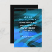 水彩スターバーバルミツワー返信カード 招待状 (正面/裏面)