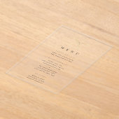 水彩スターフィッシュエレガントなウェディングアクリルメニュー アクリル招待状 (レイダウン)