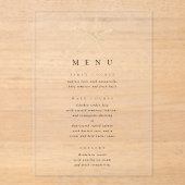 水彩スターフィッシュエレガントなウェディングアクリルメニュー アクリル招待状 (正面)