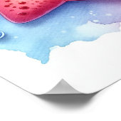 水彩スターフィッシュ ポスター (角)