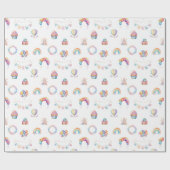 水彩スター&パーティーアイテム包装紙転が ラッピングペーパー (フラット)