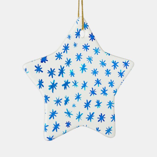 水彩スター – 青セラミックオーナメント セラミックオーナメント (右)