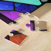 水彩ステンドグラススタイルスカル ジグソーパズル (側面)