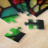 水彩ステンドグラススタイルゾウ ジグソーパズル (側面)