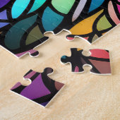 水彩ステンドグラススタイル猫 ジグソーパズル (側面)