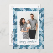 水彩ステンドグラス幸せハヌカー写真 シーズンポストカード (正面/裏面)