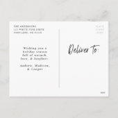 水彩ステンドグラス幸せハヌカー写真 シーズンポストカード (裏面)