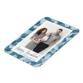 水彩ステンドグラス幸せハヌカー写真 マグネット (左側)