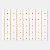 水彩ストッキングとガーランド ラッピングペーパーシート (正面2)