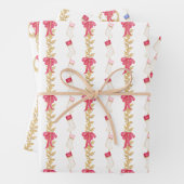 水彩ストッキングとガーランド ラッピングペーパーシート (インサイチュ)