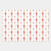 水彩ストッキングとガーランド ラッピングペーパーシート (正面)