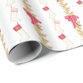 水彩ストッキングとガーランド ラッピングペーパー (ロールコーナー)