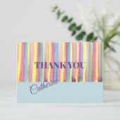 水彩ストライプサンキューカード サンキューカード (スタンド正面)