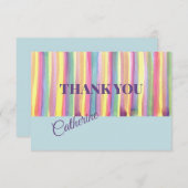 水彩ストライプサンキューカード サンキューカード (正面/裏面)