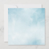 水彩ストライプビーチ結婚式保存日 セーブザデート (裏面)