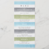 水彩ストライプビーチ結婚式 メニュー (正面)