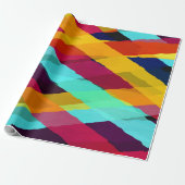 水彩ストライプモチーフ2 ラッピングペーパー (アンロールド)