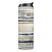 水彩ストライプ色ニュートラル タンブラー (回転左)