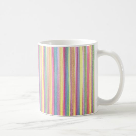 水彩ストライプ色 コーヒーマグカップ (右)