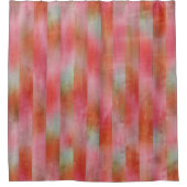 水彩ストライプ色 シャワーカーテン (正面)