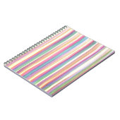 水彩ストライプ色 ノートブック (左側)