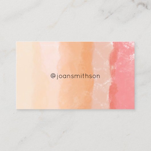 水彩ストライプ色 名刺 (裏面)