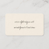 水彩ストライプ赤絵を描芸術的 名刺 (裏面)