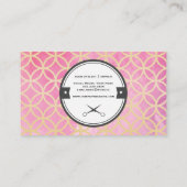 水彩ストライプ金ゴールドファンシー円版 名刺 (裏面)