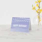 水彩ストリングライト誕生日カード カード (黄色い花)