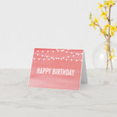 水彩ストリングライト誕生日カード カード (黄色い花)