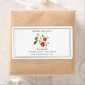 水彩ストロベリーガーゼ/ジャム ラベル (インサイチュ)