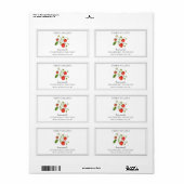 水彩ストロベリーガーゼ/ジャム ラベル (フルシート)